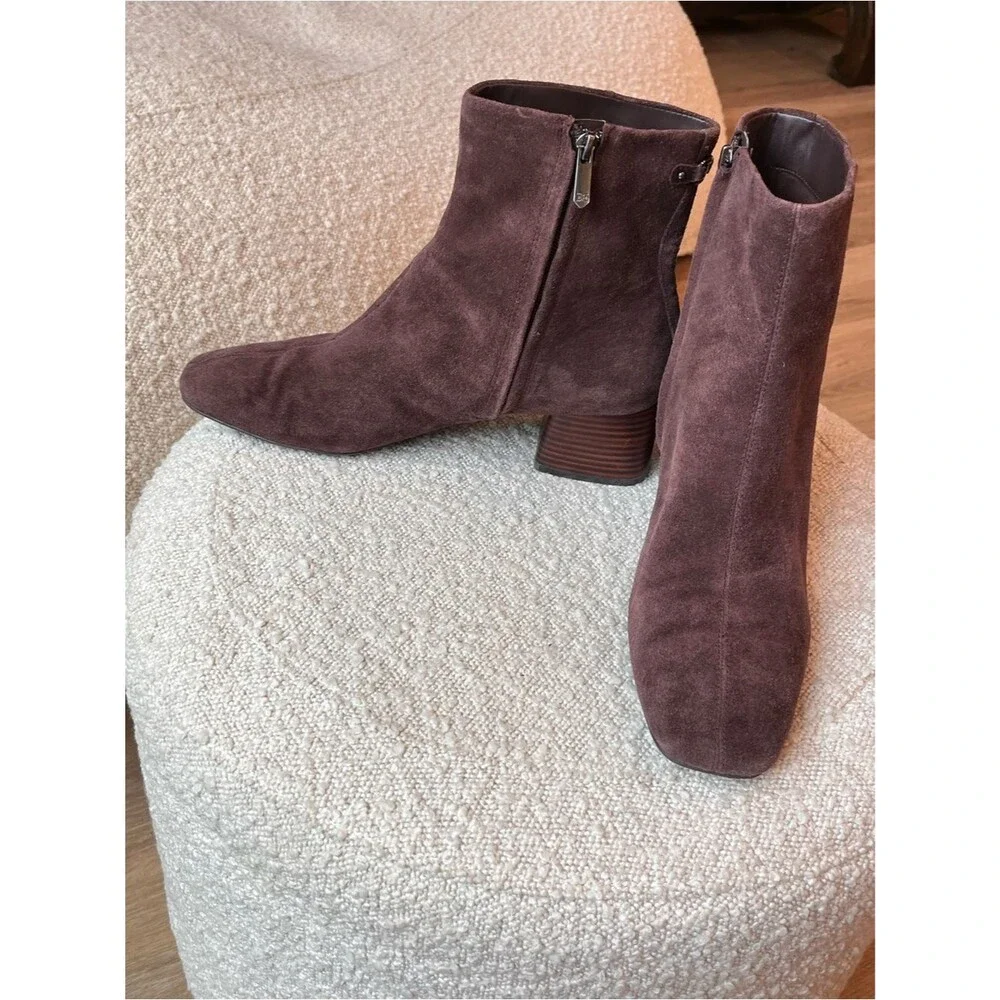 Sam Edelman Paige Brown Suede Ankle Boot in Cafe Noir size 10